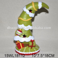 New christmas ornaments ceramic girl figurine with christmas tree